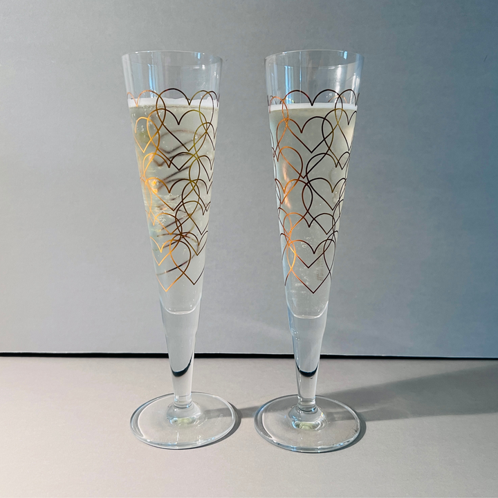 Oggetti Made Hearts Gift Hamper Champagne Flutes Ritzenhoff