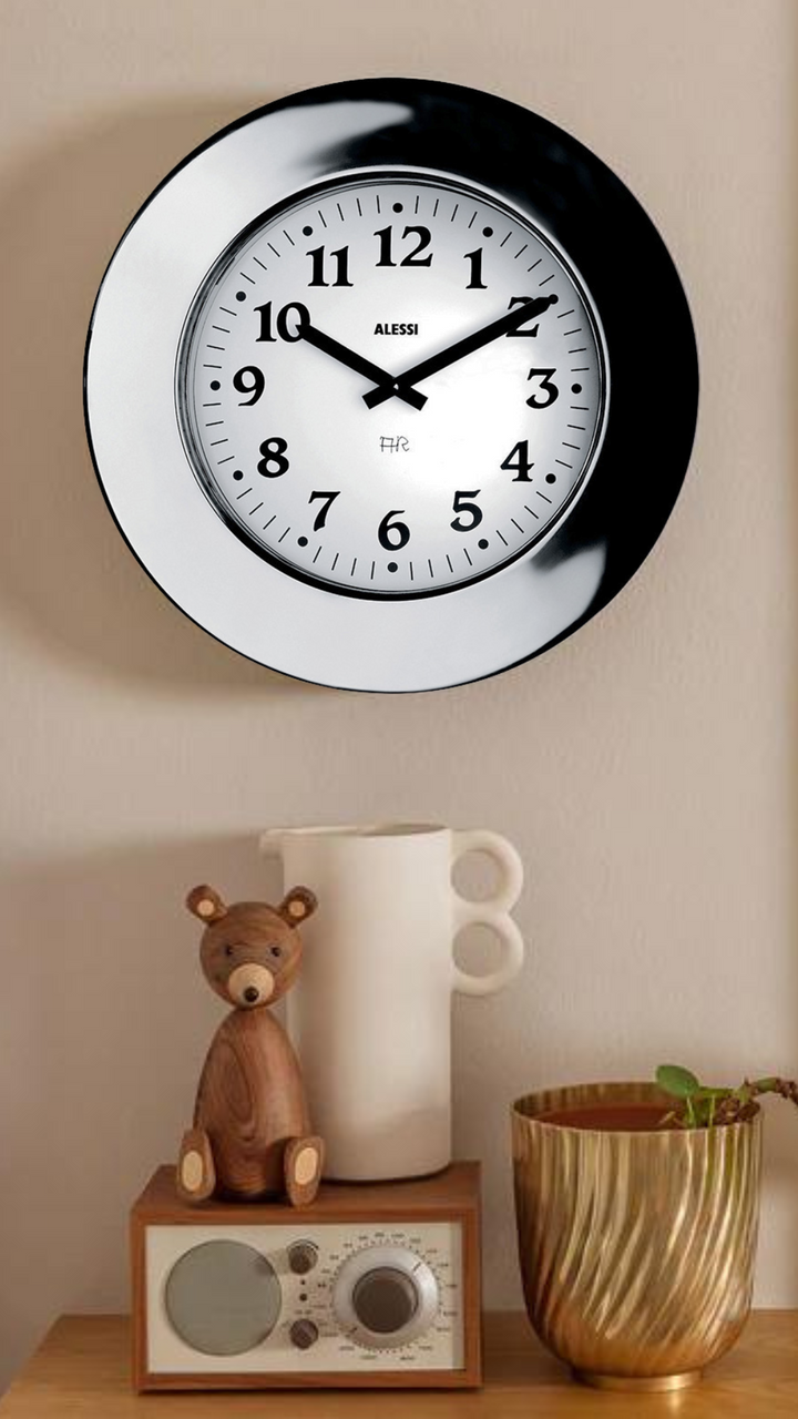 Alessi | Momento Wall Clock in Silver