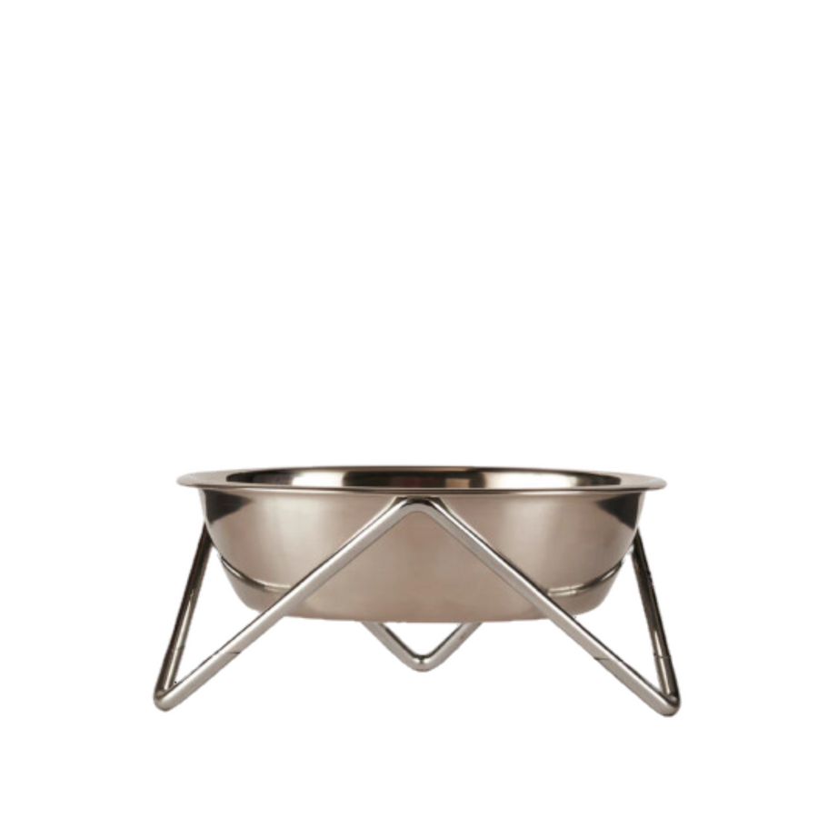 Bendo Meow Cat Bowl Chome Chrome Main01