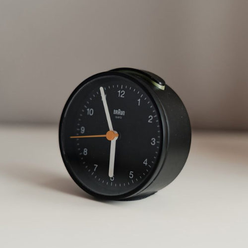 Braun BC12B Analogue Alarm Clock Black Life01