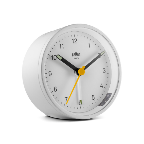 Braun BC12W Classic Analogue Alarm Clock White Main02