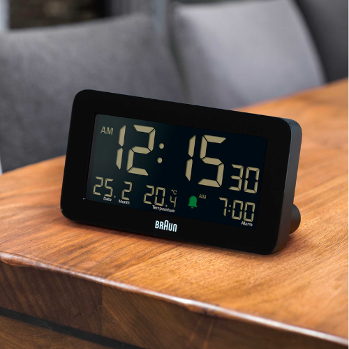 Braun | BC13BP Digital Wether Station Clock in Black Life01
