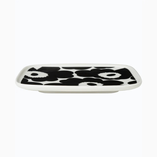 Marimekko | Oiva - Unikko Black Plate 15x12