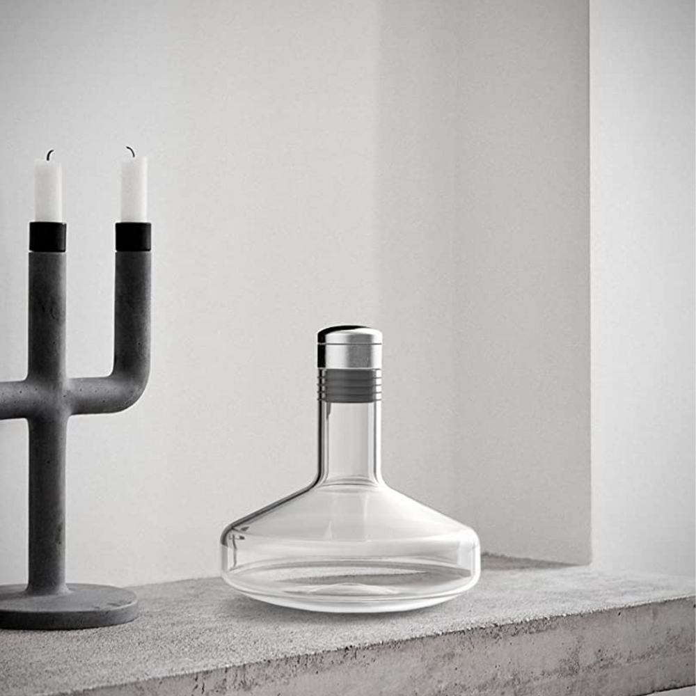 AUDO COPENHAGEN WINE DECANTER CARAFE DELUXE SILVER LIFE01
