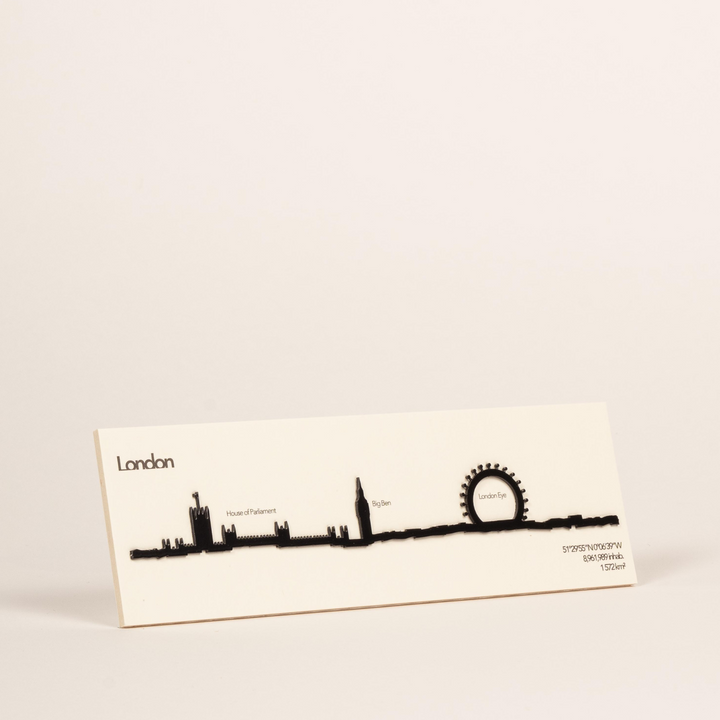 The Line | London City Skyline Decoration in Black
