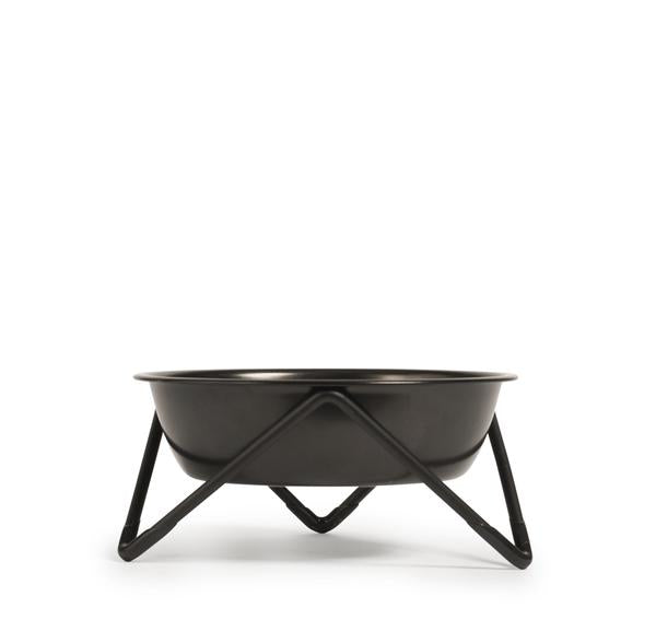 BENDO MEOW CAT BOWL BLACK ON BLACK MAIN01