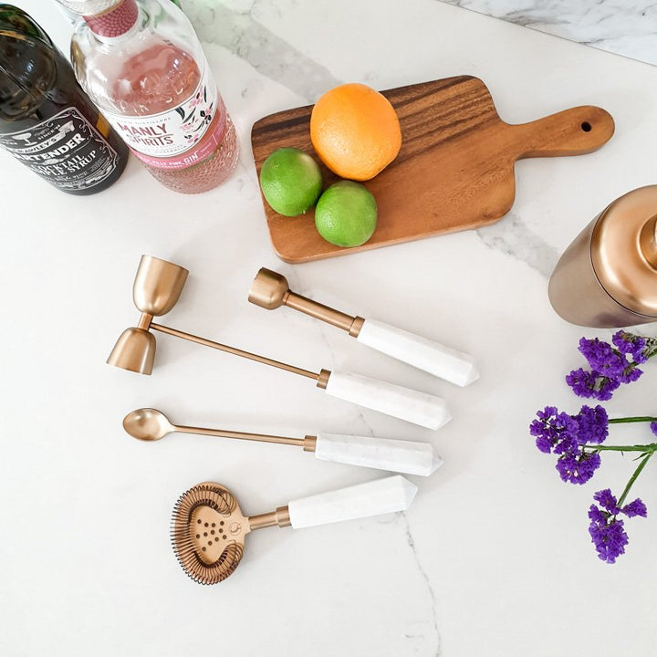Clinq | Marble and Copper Cocktail Set
