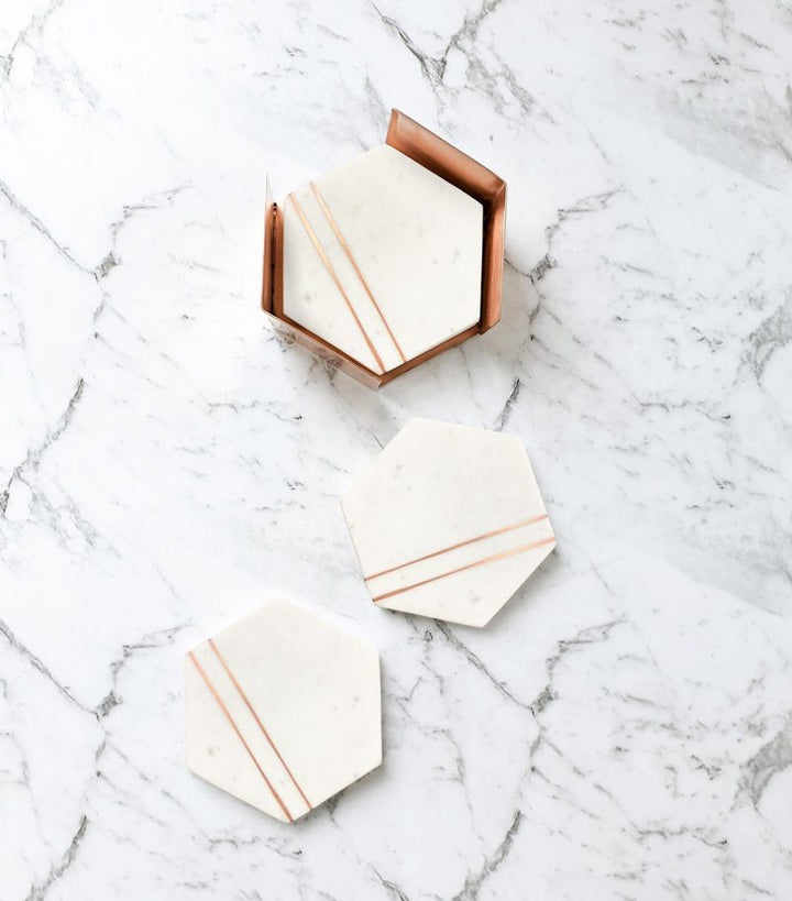 Clinq Copper & Marble Coasters Main01
