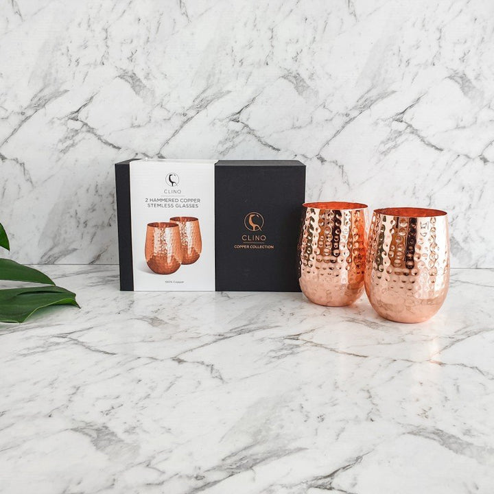 CLINQ Stemless Copper Glasses Main02
