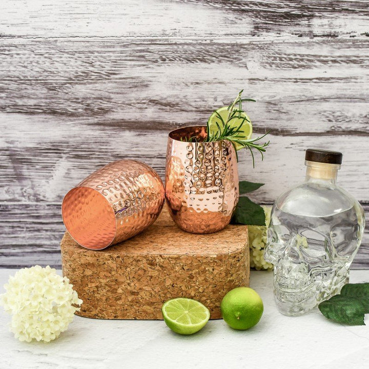 CLINQ Stemless Copper Glasses Life01
