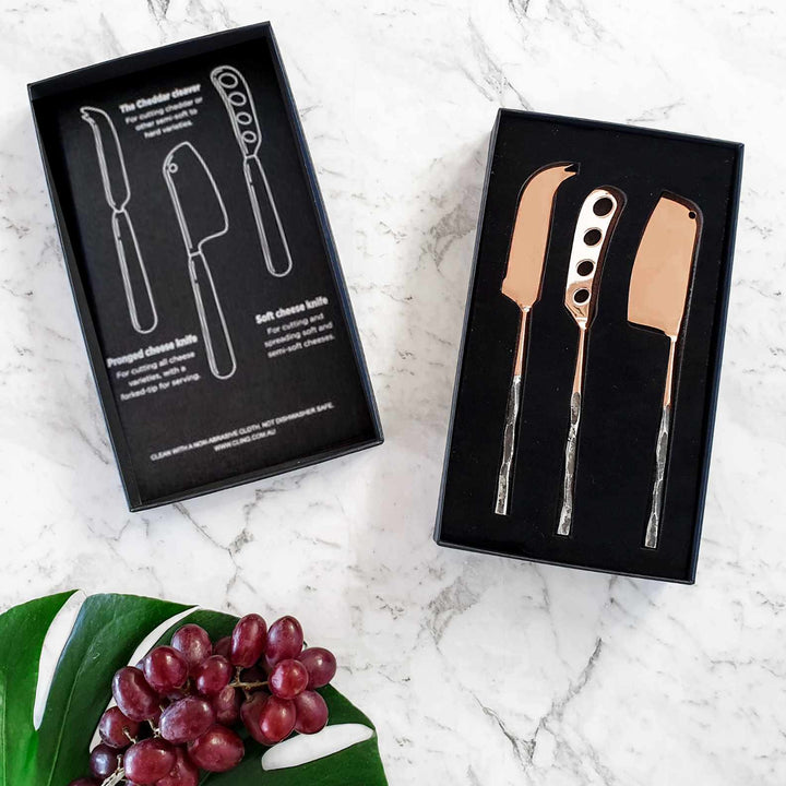 Clinq Copper Cheese Knife Set Main01