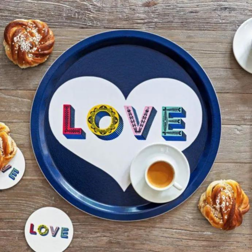 Jamida Love Round Tray 39cm Multi Life01
