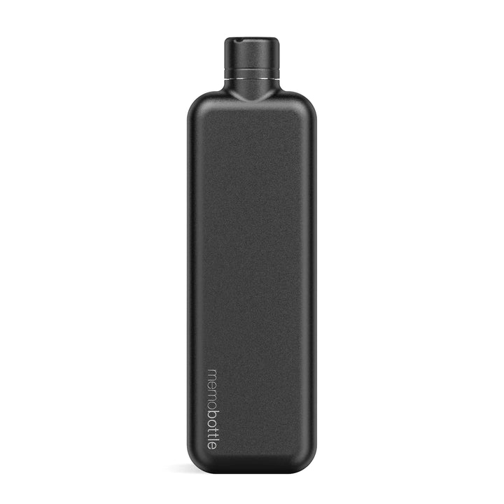 Memobottle Slim Water Bottle Stainless Steel Black Main01