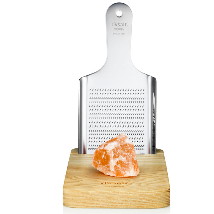 RIVSALT Kitchen Grater with Himalayan Salts Main