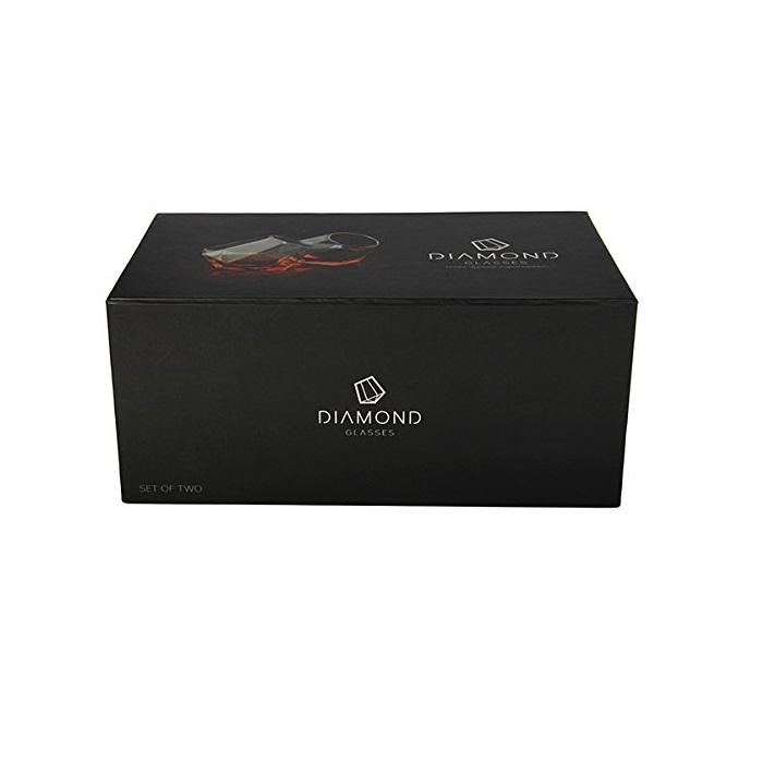 THUMBS UP Diamond Whisky Glasses Set of 2 Gift Box
