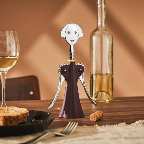 Alessi Anna G Corkscrew Red Burgundy Life01