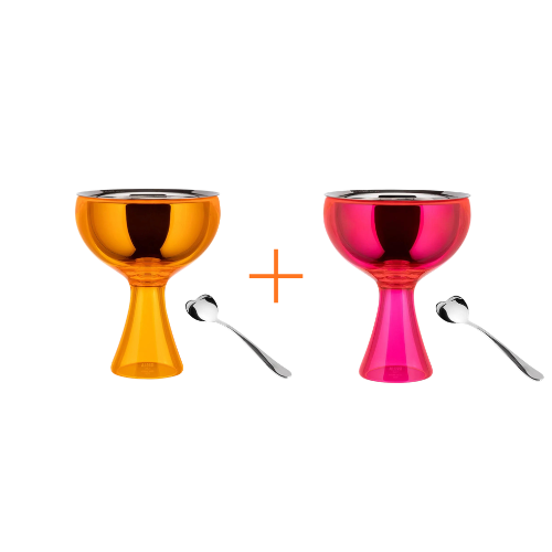 Alessi Big Love Ice Cream Bowl Orange + Pink Bundle Main01