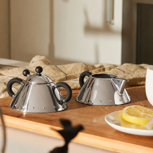 Alessi Graves 9097 B Sugar Bowl and Spoon in Black Life01