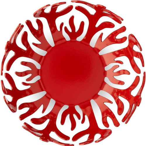 Alessi Mediterraneo Fruit Holder Red Overhead01