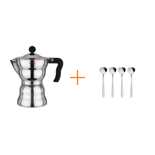Alessi Bundle Moka Alessi Espresso Coffee Maker and Spoons Main01
