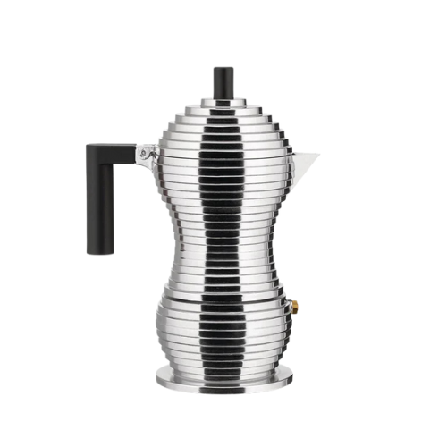 Alessi Pulcina Espresso Coffee maker 6 cup Black Main01