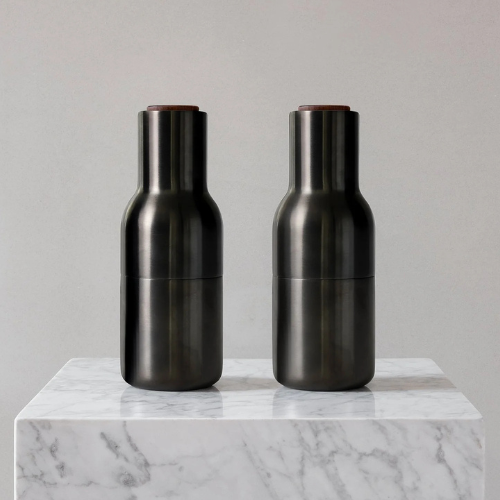 Audo Copenhagen Bottle Grinders for Salt &amp; Pepper in Bronzed Brass Life03