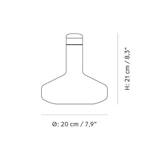 Audo Copenhagen Wine Breather Deluxe Linedrawing01