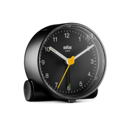 Braun BC01B Classic Analogue Alarm Clock in Black Main02