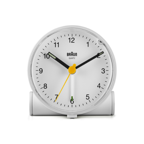 Braun BC01W Classic Analogue Alarm Clock in White Main01