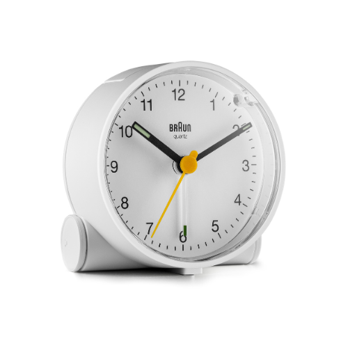 Braun BC01W Classic Analogue Alarm Clock in White Main02