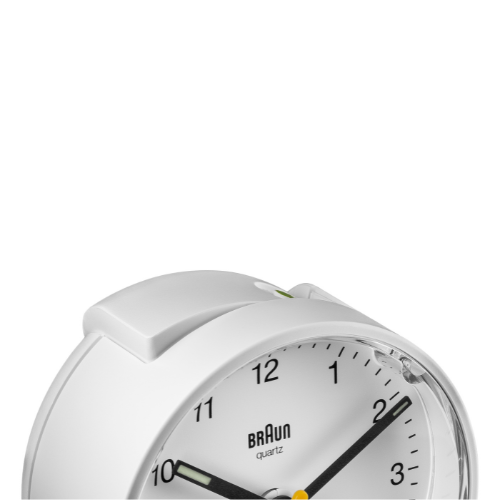 Braun BC01W Classic Analogue Alarm Clock in White Main06