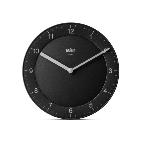 Braun | BC06B Classic Analogue Wall Clock in Black Main01