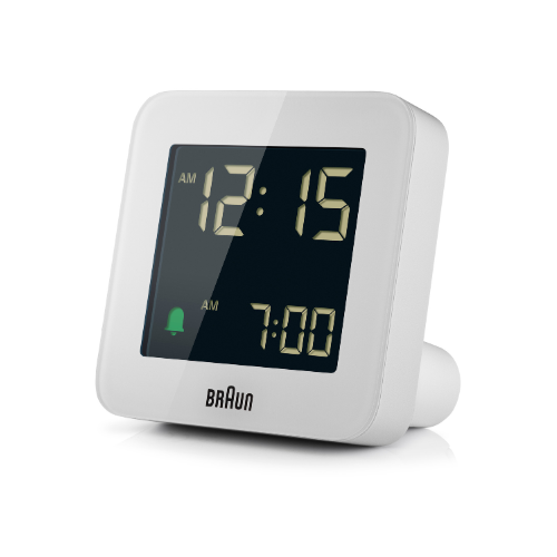 Braun BC09W Digital Alarm Clock in White Main03