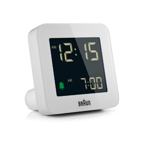 Braun BC09W Digital Alarm Clock in White Main01