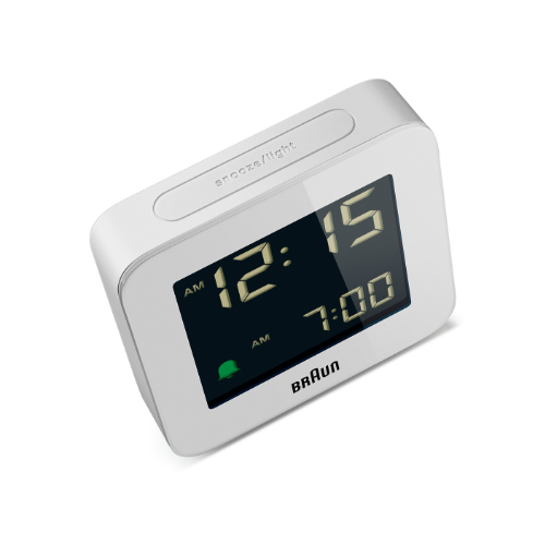 Braun BC09W Digital Alarm Clock in White Main05