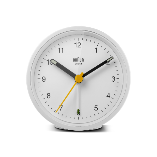 Braun BC12W Classic Analogue Alarm Clock White Main01