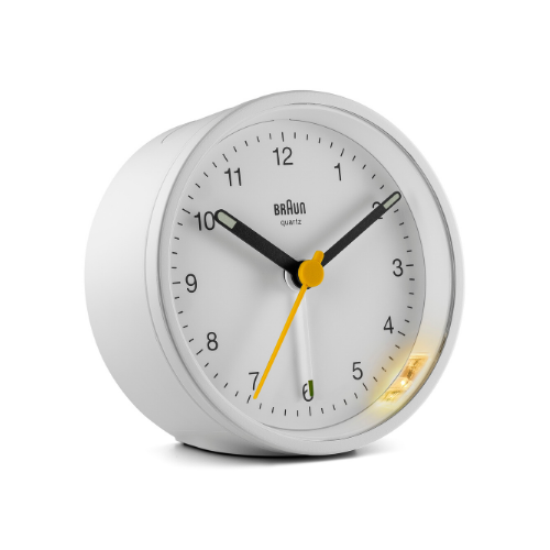 Braun BC12W Classic Analogue Alarm Clock White Main03