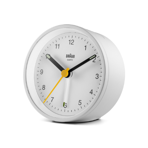 Braun BC12W Classic Analogue Alarm Clock White Main04