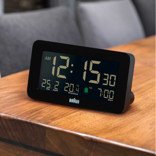 Braun | BC13BP Digital Wether Station Clock in Black Life01
