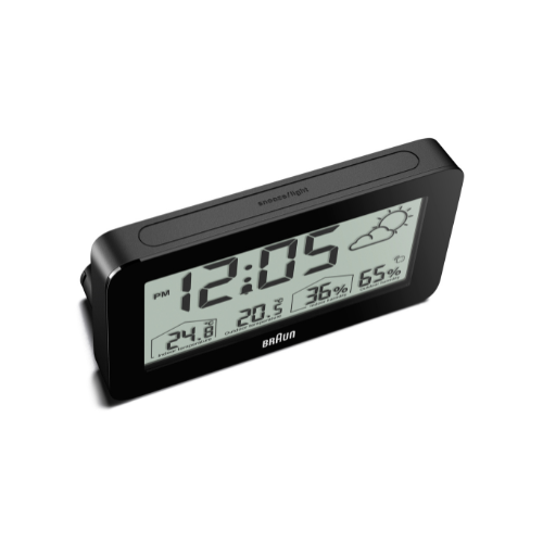 Braun | BC13BP Digital Wether Station Clock in Black Main07