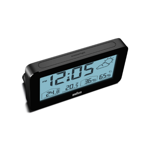 Braun | BC13BP Digital Wether Station Clock in Black Main08