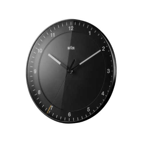 Braun BC17B Classic Large Analogue Wall Clock in Black Main04