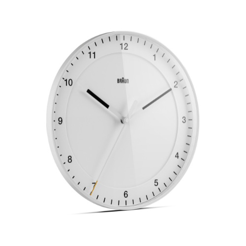 Braun BC17W Classic Large Analogue Wall Clock in White Main03