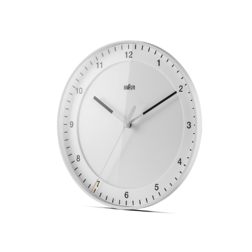 Braun BC17W Classic Large Analogue Wall Clock in White Main04