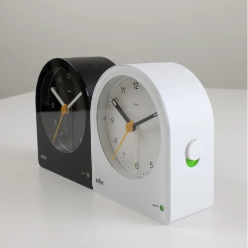 Braun BC22 Analogue Alarm Clock Black and White Life02