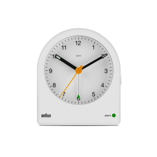 Braun BC22W Analogue Alarm Clock White Main01