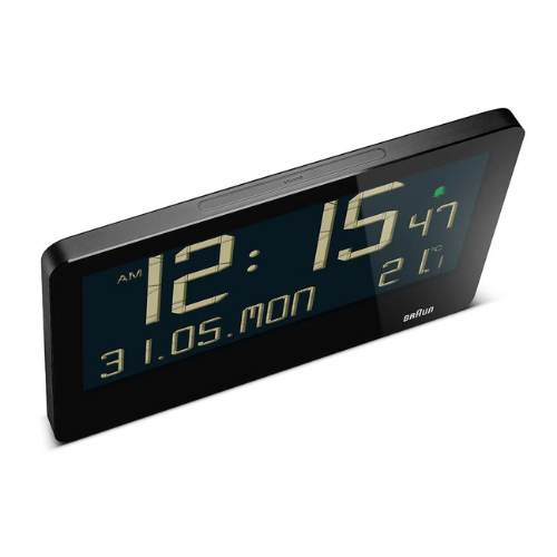 Braun Digital Wall Clock in Black 26cm BC14B Main02