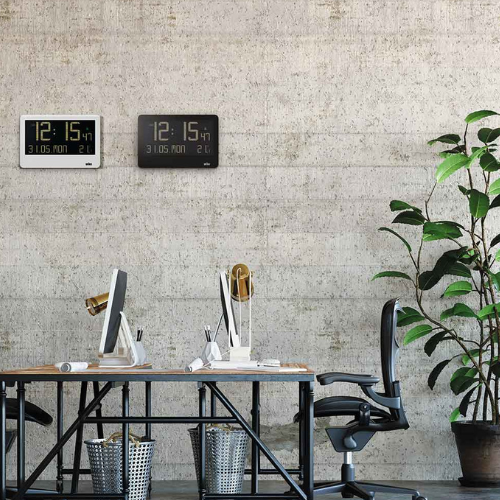 Braun Digital Wall Clock in White 26cm BC14W Life03
