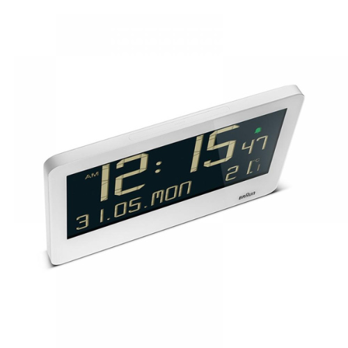 Braun Digital Wall Clock in White 26cm BC14W Main03