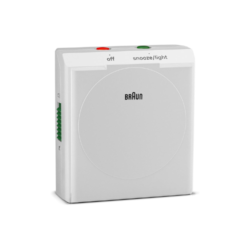 Braun Travel Analogue Alarm Clock with Foldable Lid in White BC05W Main05